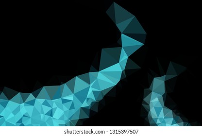 Light BLUE vector abstract polygonal cover. Glitter abstract illustration with an elegant design. Textured pattern for background.