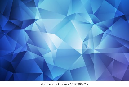 Light BLUE vector abstract polygonal background. Colorful illustration in abstract style with triangles. A completely new design for your leaflet.