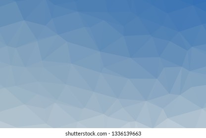 Light BLUE vector abstract polygonal cover. Triangular geometric sample with gradient.  Triangular pattern for your business design.