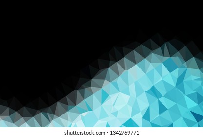 Light BLUE vector abstract polygonal cover. Creative illustration in halftone style with gradient. Template for a cell phone background.