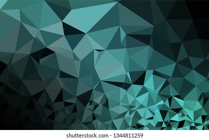 Light BLUE vector abstract polygonal layout. Colorful illustration in abstract style with gradient. The best triangular design for your business.