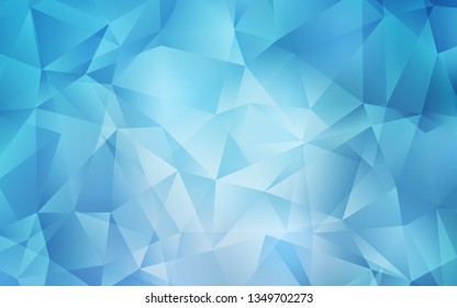 Light BLUE vector abstract polygonal template. Elegant bright polygonal illustration with gradient. Completely new template for your banner.