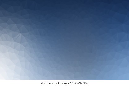 Light BLUE vector abstract polygonal cover. Colorful abstract illustration with gradient. Triangular pattern for your business design.