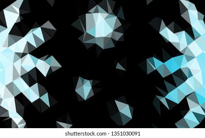 Light BLUE vector abstract polygonal layout. Creative illustration in halftone style with gradient. Template for a cell phone background.