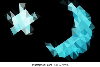 Light BLUE vector abstract polygonal cover. A vague abstract illustration with gradient. Polygonal design for your web site.