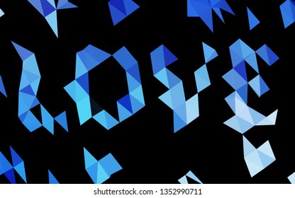 Light BLUE vector abstract polygonal texture. Modern geometrical abstract illustration with gradient. The best triangular design for your business.
