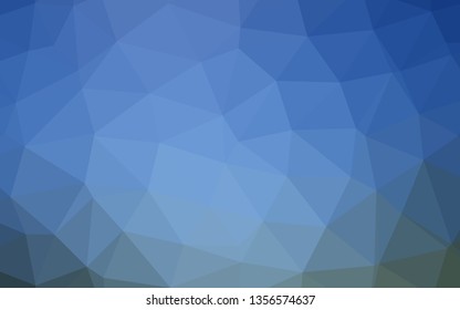 Light BLUE vector abstract polygonal layout. Creative illustration in halftone style with gradient. Completely new design for your business.
