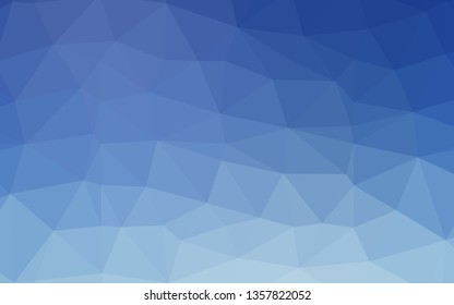 Light BLUE vector abstract polygonal cover. Triangular geometric sample with gradient.  Elegant pattern for a brand book.