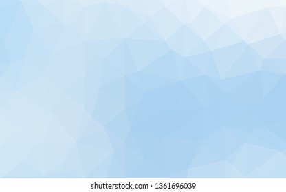 Light BLUE vector abstract polygonal texture. Triangular geometric sample with gradient.  Template for a cell phone background.