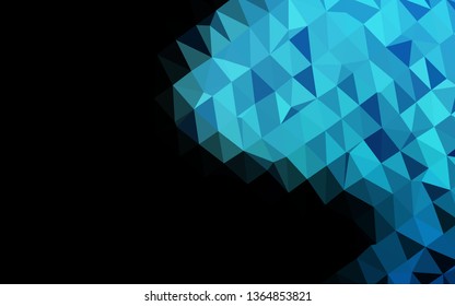 Light BLUE vector abstract polygonal cover. Glitter abstract illustration with an elegant design. Polygonal design for your web site.