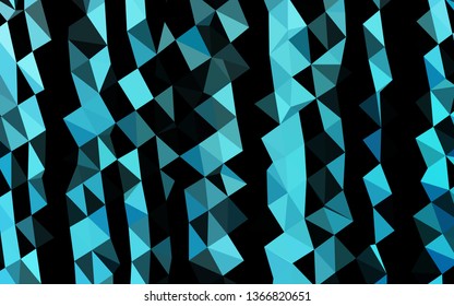 Light BLUE vector abstract polygonal texture. A sample with polygonal shapes. The best triangular design for your business.