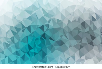 Light BLUE vector abstract polygonal cover. A completely new color illustration in a vague style. The best triangular design for your business.