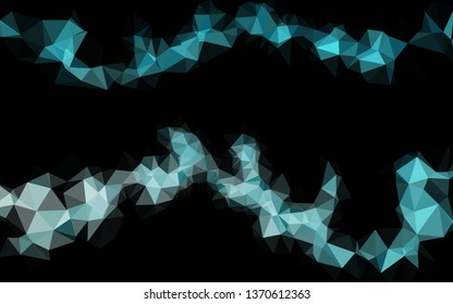 Light BLUE vector abstract polygonal cover. A sample with polygonal shapes. The best triangular design for your business.