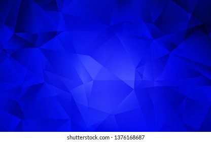 Light BLUE vector abstract polygonal template. Modern abstract illustration with triangles. New template for your brand book.