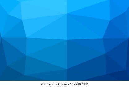 Light BLUE vector abstract polygonal layout. A completely new color illustration in a vague style. Template for your brand book.