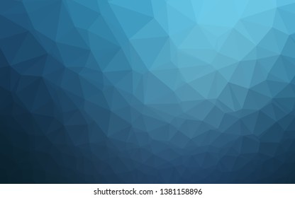 Light BLUE vector abstract polygonal texture. Triangular geometric sample with gradient.  Brand new design for your business.