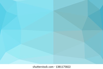 Light BLUE vector abstract polygonal cover. Creative illustration in halftone style with gradient. Brand new style for your business design.