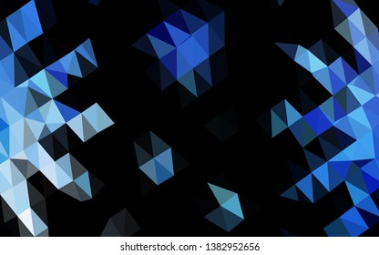 Light BLUE vector abstract polygonal cover. Geometric illustration in Origami style with gradient. Brand new style for your business design.
