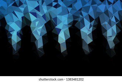 Light BLUE vector abstract polygonal cover. A sample with polygonal shapes. Template for a cell phone background.