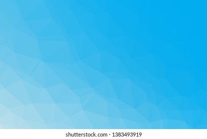 Light BLUE vector abstract polygonal texture. Shining illustration, which consist of triangles. Polygonal design for your web site.