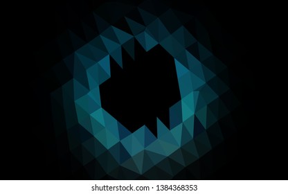 Light BLUE vector abstract polygonal layout. Shining illustration, which consist of triangles. Brand new style for your business design.