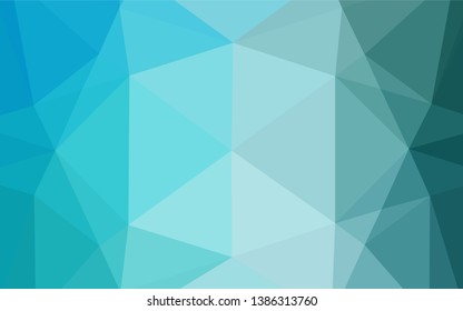 Light BLUE vector abstract polygonal texture. A sample with polygonal shapes. Brand new style for your business design.