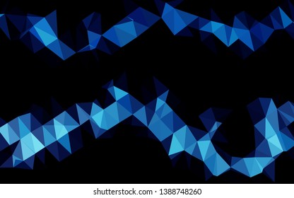 Light BLUE vector abstract polygonal layout. Creative illustration in halftone style with gradient. Template for a cell phone background.