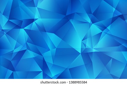 Light BLUE vector abstract polygonal pattern. Triangular geometric sample with gradient.  New template for your brand book.