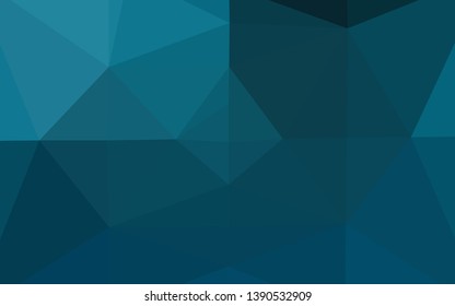 Light BLUE vector abstract polygonal texture. Shining illustration, which consist of triangles. Completely new design for your business.