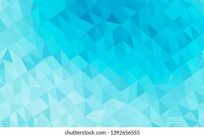 Light BLUE vector abstract polygonal texture. Glitter abstract illustration with an elegant design. Polygonal design for your web site.