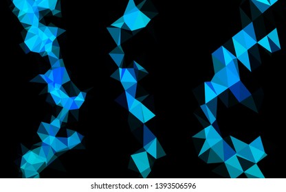 Light BLUE vector abstract polygonal texture. Shining colored illustration in a Brand new style. Template for a cell phone background.