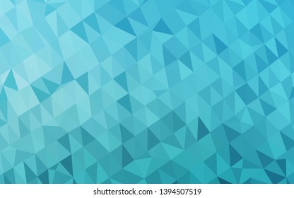Light BLUE vector abstract polygonal cover. Colorful illustration in Origami style with gradient.  Polygonal design for your web site.