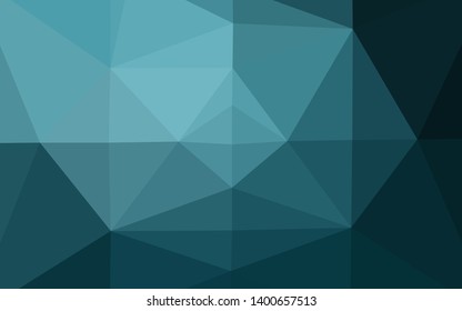 Light BLUE vector abstract polygonal cover. Colorful illustration in Origami style with gradient.  Elegant pattern for a brand book.
