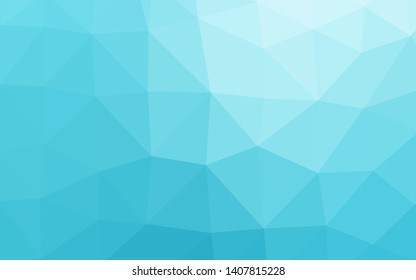 Light BLUE vector abstract polygonal texture. Geometric illustration in Origami style with gradient. Triangular pattern for your business design.