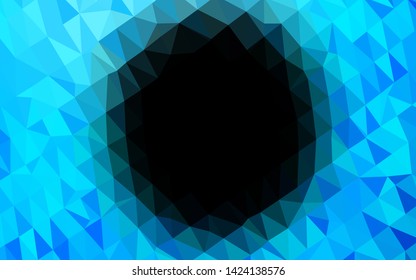 Light BLUE vector abstract polygonal cover. Creative illustration in halftone style with gradient. Completely new template for your business design.
