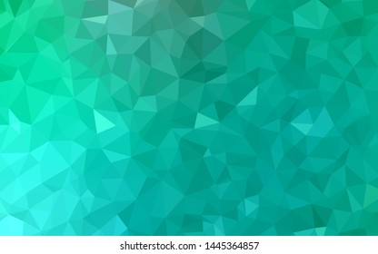 Light BLUE vector abstract polygonal template. Elegant bright polygonal illustration with gradient. A completely new design for your leaflet.