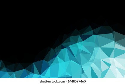 Light BLUE vector abstract polygonal texture. Glitter abstract illustration with an elegant design. Completely new design for your business.
