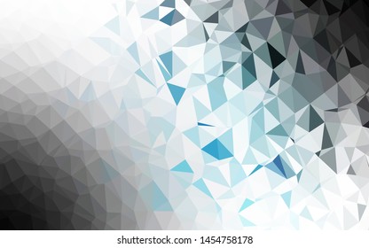 Light BLUE vector abstract polygonal layout. A completely new color illustration in a vague style. The best triangular design for your business.
