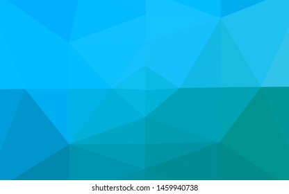 Light BLUE vector abstract polygonal layout. Shining illustration, which consist of triangles. Textured pattern for background.