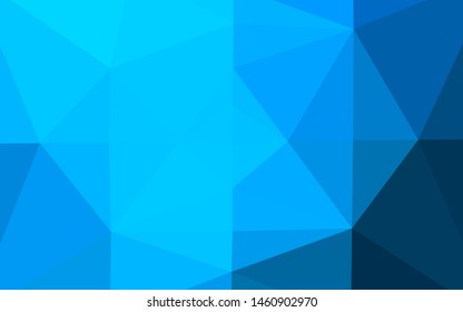 Light BLUE vector abstract polygonal cover. Shining illustration, which consist of triangles. New texture for your design.