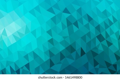 Light BLUE vector abstract polygonal cover. Shining illustration, which consist of triangles. New texture for your design.
