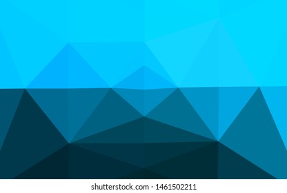 Light BLUE vector abstract polygonal layout. A completely new color illustration in a vague style. Template for a cell phone background.