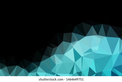 Light BLUE vector abstract polygonal texture. Modern geometrical abstract illustration with gradient. The best triangular design for your business.