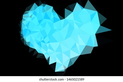 Light BLUE vector abstract polygonal layout. Modern geometrical abstract illustration with gradient. Template for a cell phone background.