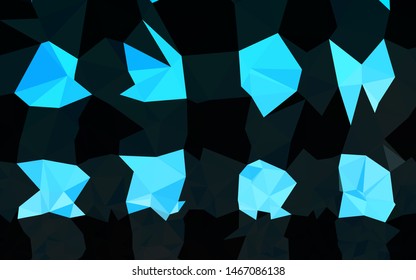 Light BLUE vector abstract polygonal cover. Colorful illustration in abstract style with gradient. Template for your brand book.