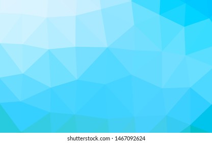 Light BLUE vector abstract polygonal cover. Creative illustration in halftone style with gradient. New texture for your design.