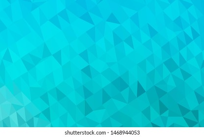 Light BLUE vector abstract polygonal cover. Glitter abstract illustration with an elegant design. Completely new design for your business.