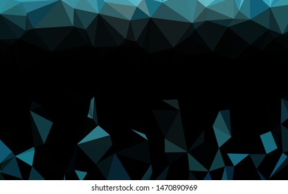 Light BLUE vector abstract polygonal layout. Shining illustration, which consist of triangles. Triangular pattern for your business design.