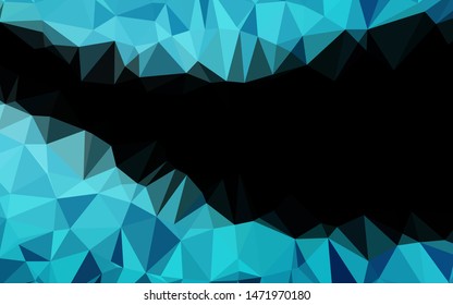 Light BLUE vector abstract polygonal cover. A completely new color illustration in a vague style. Template for a cell phone background.