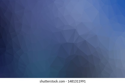 Light BLUE vector abstract polygonal layout. Shining illustration, which consist of triangles. The best triangular design for your business.